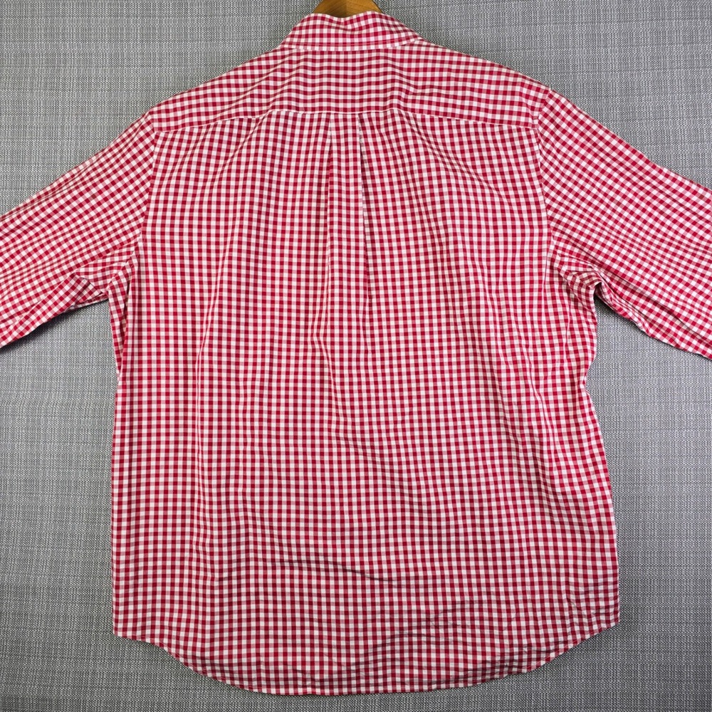 Vineyard Vines Tucker Shirt L Red White Gingham Classic Fit Preppy Casual 1W3569 - Picture 8 of 16